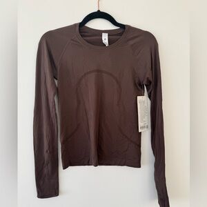 Lululemon Swiftly Tech Brown Long Sleeve Women's Top